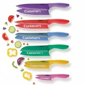 NIB Cuisinart Advantage 12-Piece Knife Set - Multi-Color Stainless Steel